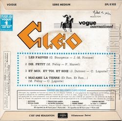 [Pochette de Les fauves (CLO) - verso]