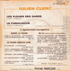 [Pochette de Les fleurs des gares (Julien CLERC) - verso]