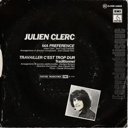 [Pochette de Ma prfrence (Julien CLERC) - verso]