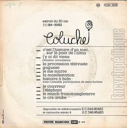 [Pochette de Gugusse (COLUCHE) - verso]