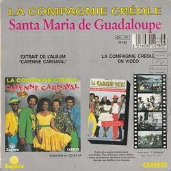 [Pochette de Santa Maria de Guadaloupe (La COMPAGNIE CROLE) - verso]