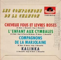 [Pochette de Cheveux fous et lvres roses (Les COMPAGNONS DE LA CHANSON) - verso]