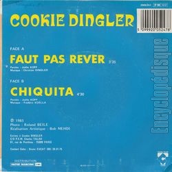 [Pochette de Faut pas rver (COOKIE DINGLER) - verso]