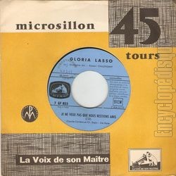 [Pochette de Je ne veux pas que nous restions amis (Gloria LASSO)]