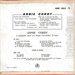 [Pochette de Bonjour sourire (Annie CORDY) - verso]