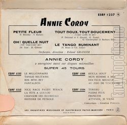 [Pochette de Petite fleur (Annie CORDY) - verso]