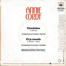 [Pochette de Choubidou (Annie CORDY) - verso]