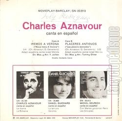 [Pochette de Iremos a Verona (Charles AZNAVOUR) - verso]