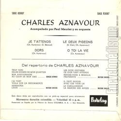 [Pochette de Je t’attends (Charles AZNAVOUR) - verso]