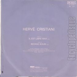 [Pochette de Il est libre Max (Herv CRISTIANI) - verso]