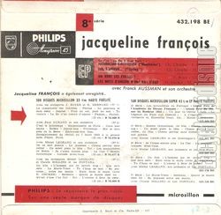 [Pochette de O vont les toiles - 8me srie (Jacqueline FRANOIS) - verso]