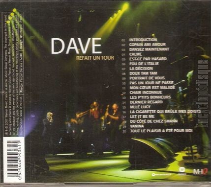 [Pochette de Refait un tour (DAVE) - verso]