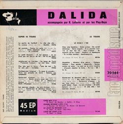 [Pochette de Chez moi (DALIDA) - verso]