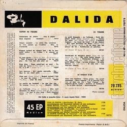 [Pochette de Viva la pappa (DALIDA) - verso]