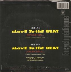 [Pochette de Slave to the beat (Plastic BERTRAND) - verso]