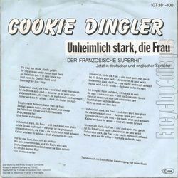 [Pochette de Unheimlich stark, die frau (COOKIE DINGLER) - verso]