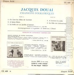 [Pochette de Ce sont les filles de Lorient (Jacques DOUAI) - verso]