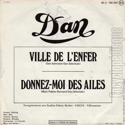 [Pochette de Ville de l’enfer (DAN) - verso]