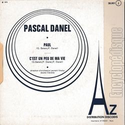 [Pochette de Paul (Pascal DANEL) - verso]