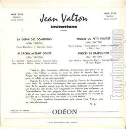 [Pochette de Imitations (Jean VALTON) - verso]