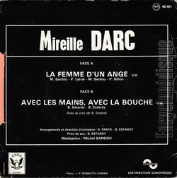 [Pochette de La femme d’un ange (Mireille DARC) - verso]