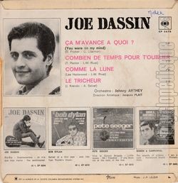 [Pochette de a m’avance  quoi (Joe DASSIN) - verso]