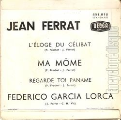 [Pochette de Ma mme (Jean FERRAT) - verso]