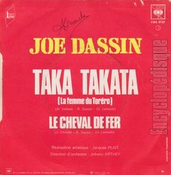 [Pochette de Taka takata (La femme du torro) (Joe DASSIN) - verso]