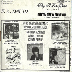 [Pochette de Play a little game (F.R. DAVID) - verso]