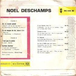 [Pochette de Ah, si j’avais pens (Nol DESCHAMPS) - verso]