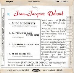 [Pochette de Midi midinette (Jean-Jacques DEBOUT) - verso]