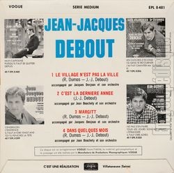 [Pochette de Le village n’est pas la ville (Jean-Jacques DEBOUT) - verso]