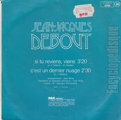 [Pochette de Si tu reviens, viens (Jean-Jacques DEBOUT) - verso]