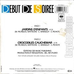 [Pochette de Jardins d’enfants (DBUT DE SOIRE) - verso]