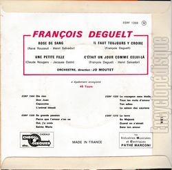 [Pochette de Une petite fille (Franois DEGUELT) - verso]