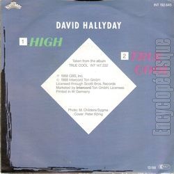 [Pochette de High (David HALLYDAY) - verso]