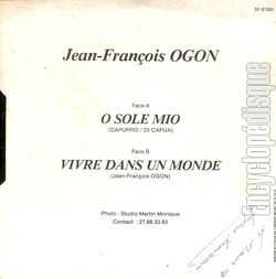 [Pochette de O sole mio (Jean-Franois OGON) - verso]