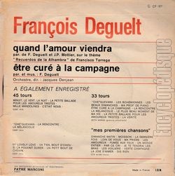 [Pochette de Quand l’amour viendra (Franois DEGUELT) - verso]