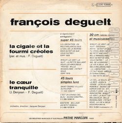 [Pochette de La cigale et la fourmi croles (Franois DEGUELT) - verso]