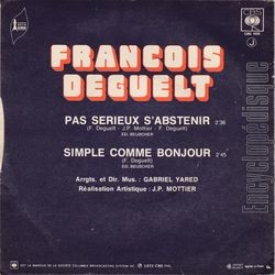 [Pochette de Pas srieux s’abstenir (Franois DEGUELT) - verso]