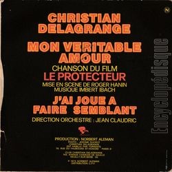 [Pochette de Mon vritable amour (Christian DELAGRANGE) - verso]