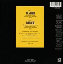 [Pochette de Revenir (Christian DELAGRANGE) - verso]