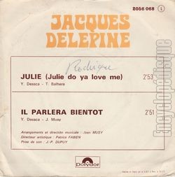 [Pochette de Julie (Julie do ya love me) (Jacques DELPINE) - verso]