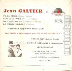 [Pochette de Marie, Marie (Jean GALTIER) - verso]