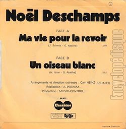 [Pochette de Ma vie pour la revoir (Nol DESCHAMPS) - verso]