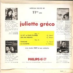 [Pochette de Il n’y a plus d’aprs (Juliette GRCO) - verso]