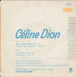 [Pochette de Mon ami m’a quitte (Cline DION) - verso]