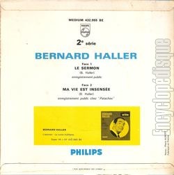 [Pochette de Le sermon (Bernard HALLER) - verso]