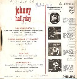 [Pochette de San Francisco (Johnny HALLYDAY) - verso]