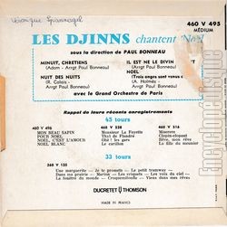 [Pochette de Minuit chrtiens (Les DJINNS) - verso]